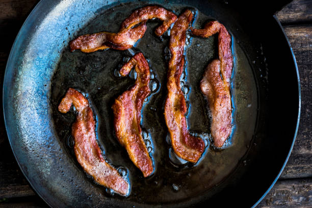 bacon, fatty food